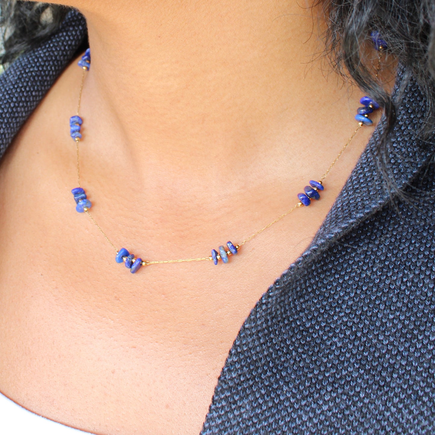 Irregular Stone Dainty Necklace