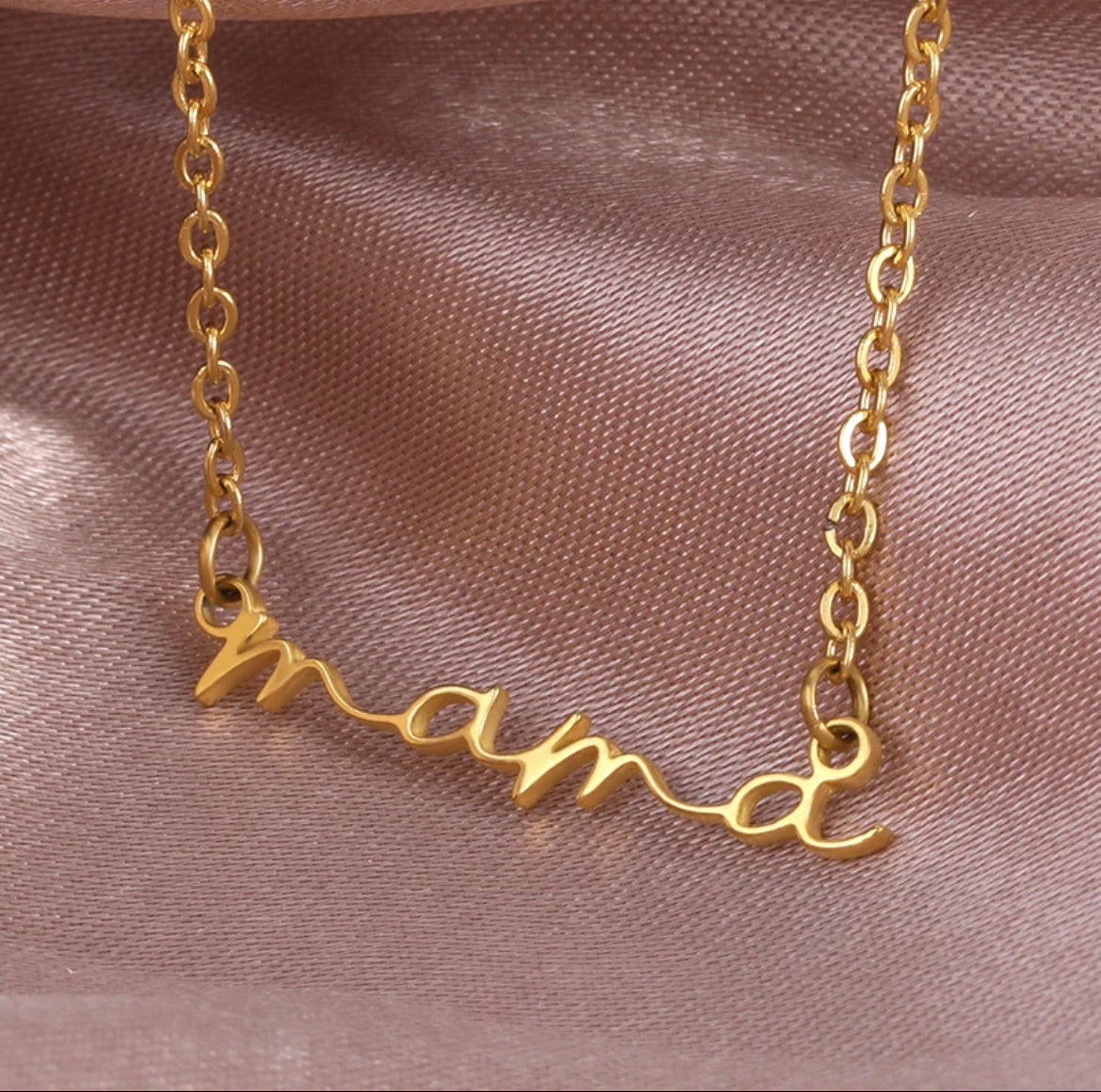 Cursive Mama Necklace