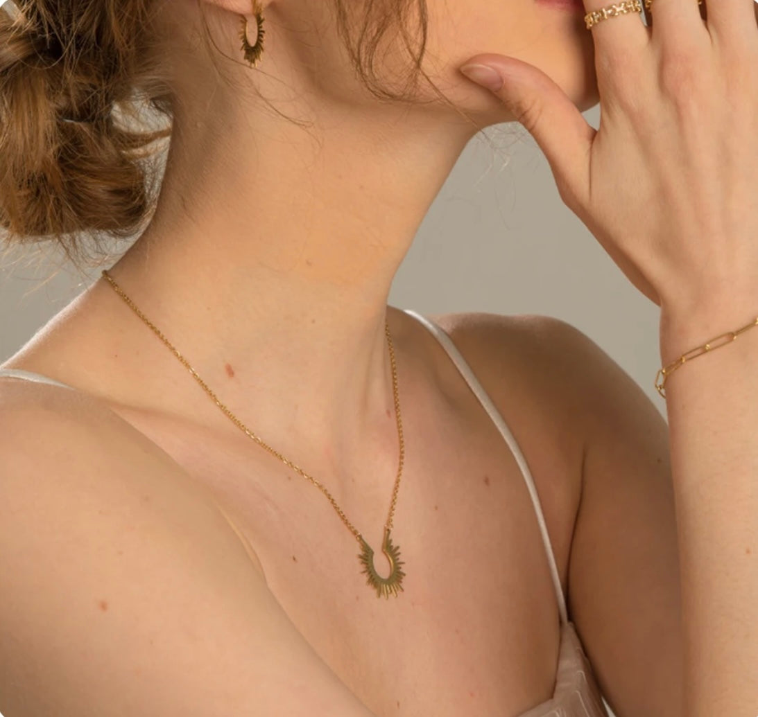Abstract Sun Necklace