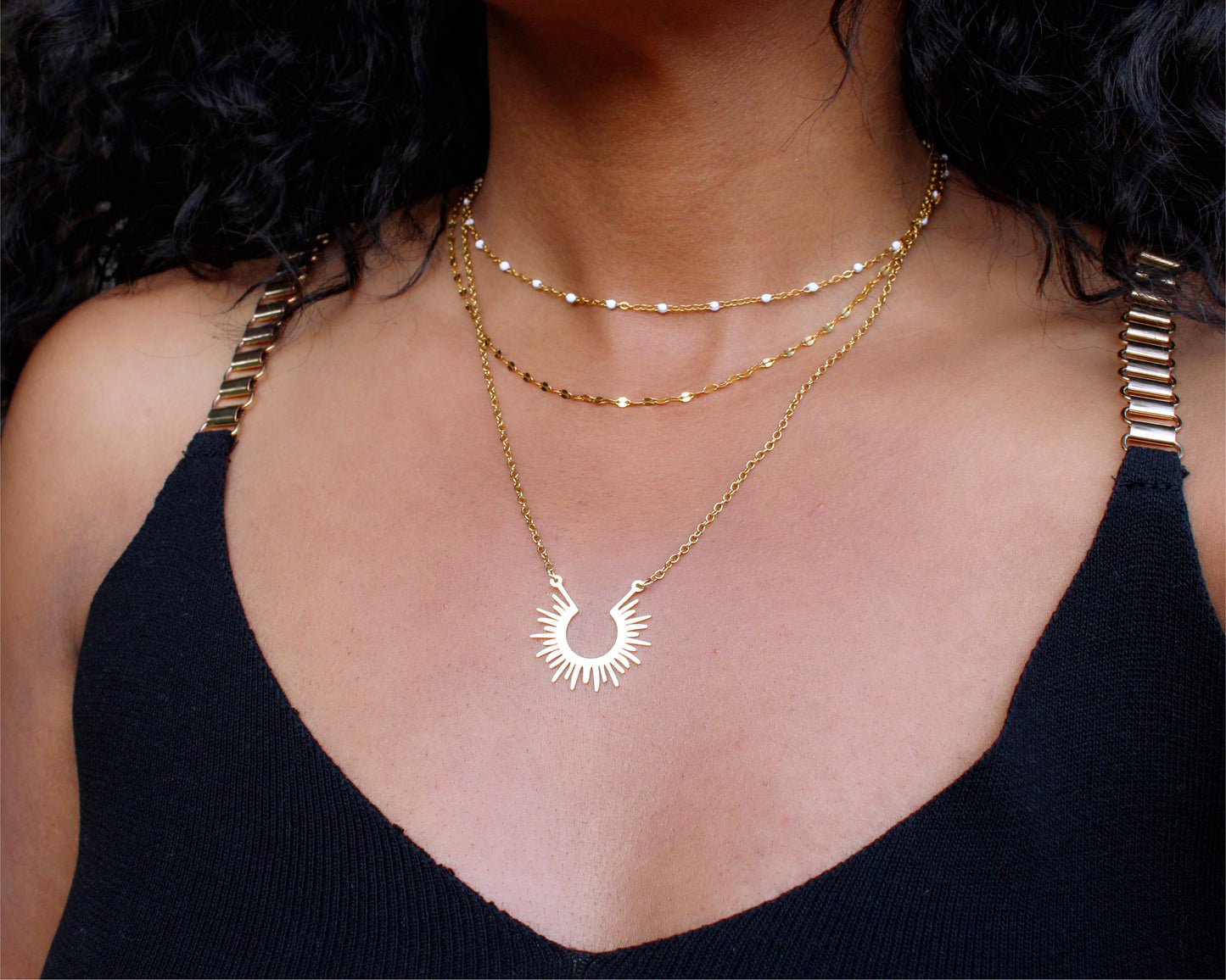Abstract Sun Necklace