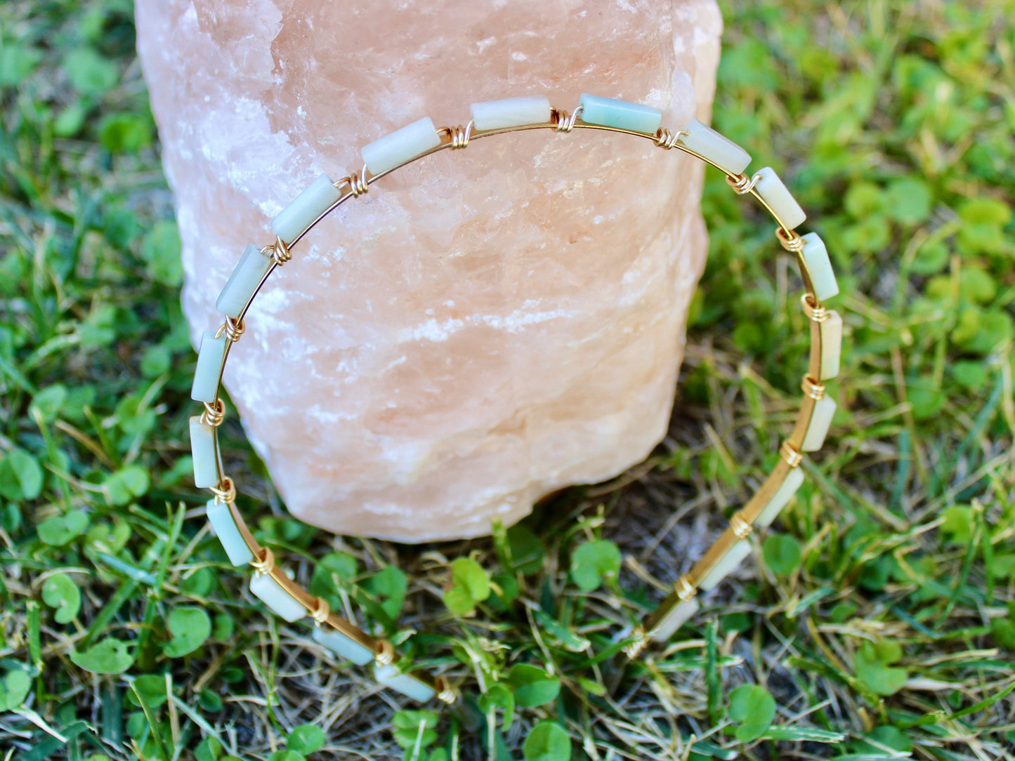 Amazonite Crystal Headpiece