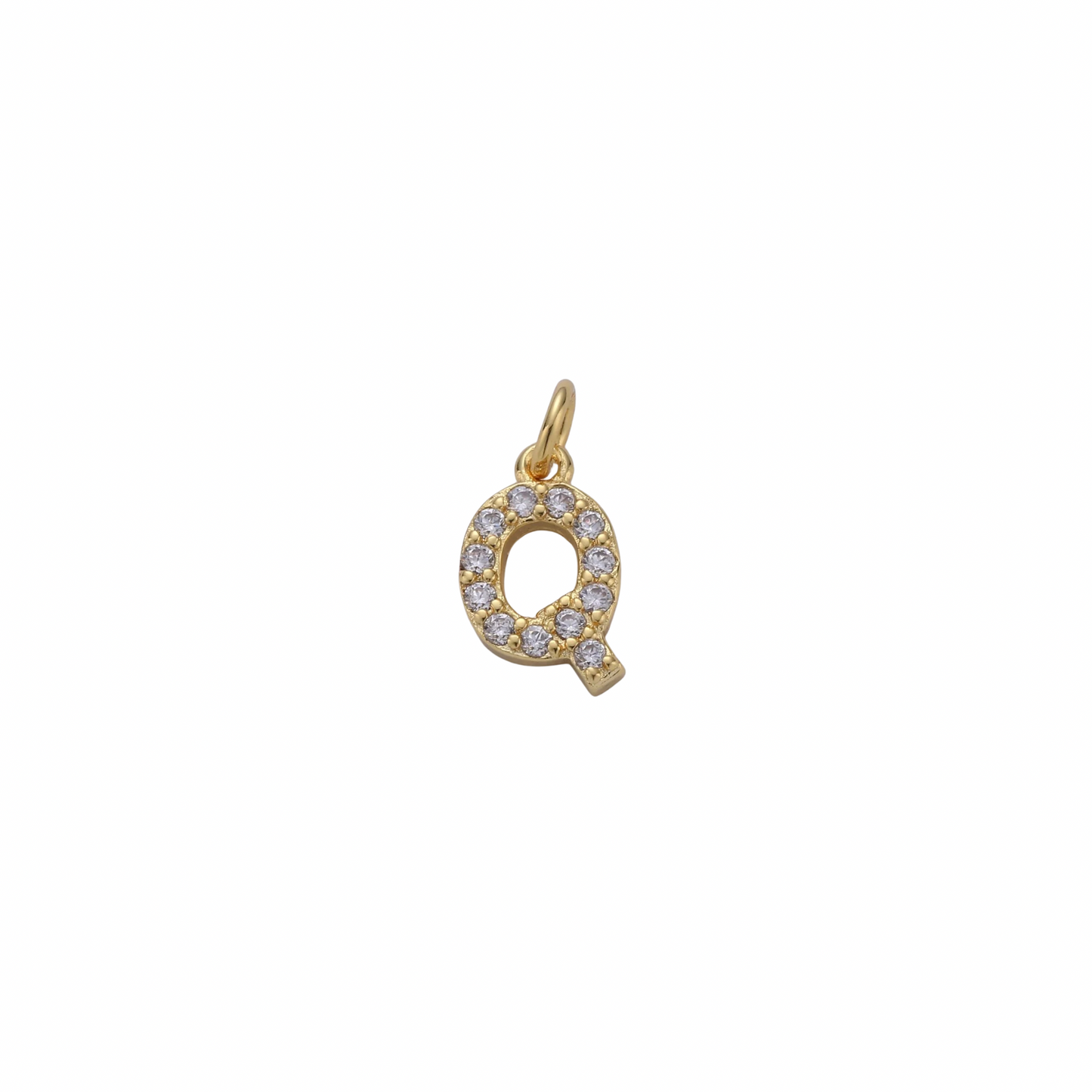 Gold Tiny CZ Initial