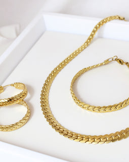 Flat Cuban Link Set