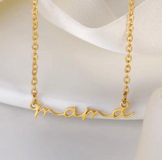 Cursive Mama Necklace