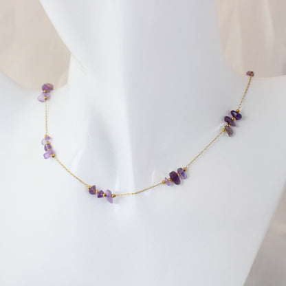 Irregular Stone Dainty Necklace