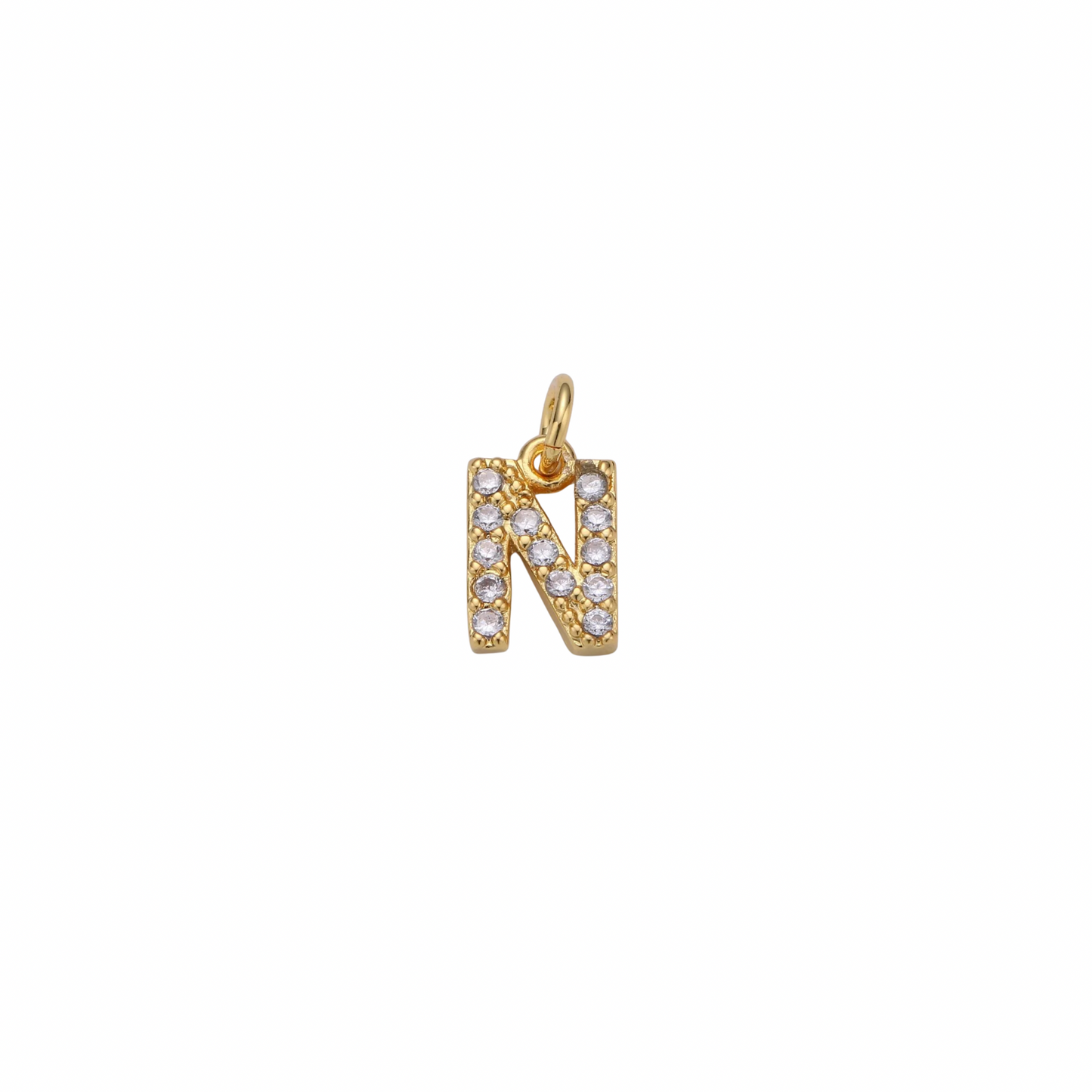 Gold Tiny CZ Initial