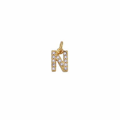 Gold Tiny CZ Initial