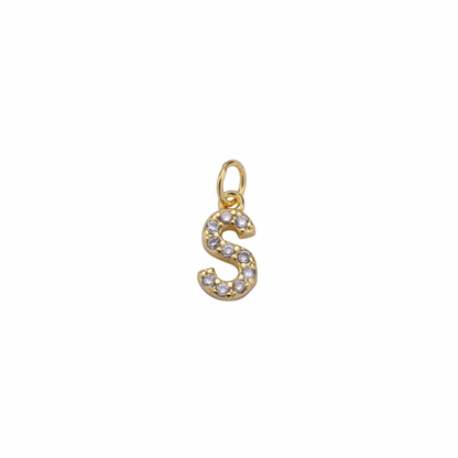 Gold Tiny CZ Initial