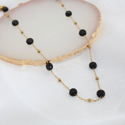 Black Flat Bead Chain Set