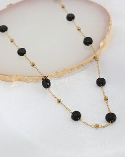 Black Flat Bead Chain Set