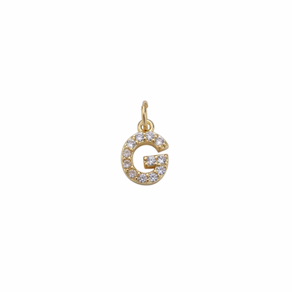 Gold Tiny CZ Initial