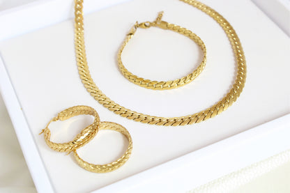 Flat Cuban Link Set