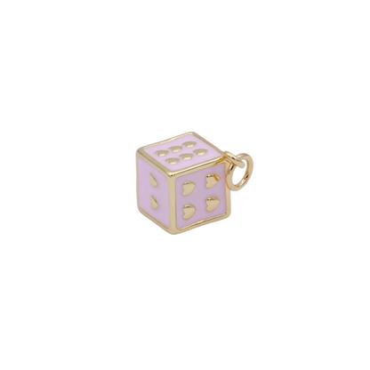 Pink Dice Charm