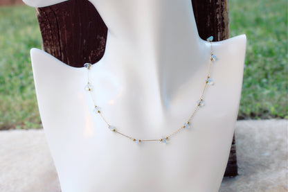 Irregular Beaded Stone Necklace