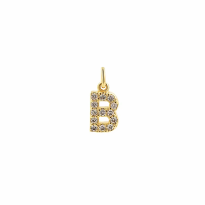 Gold Tiny CZ Initial