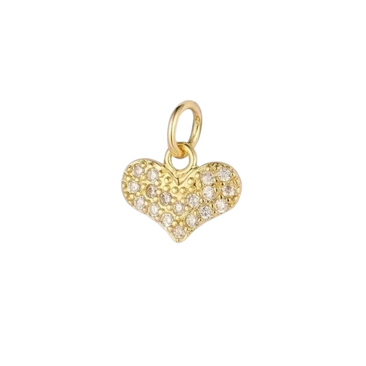 Studded CZ Heart