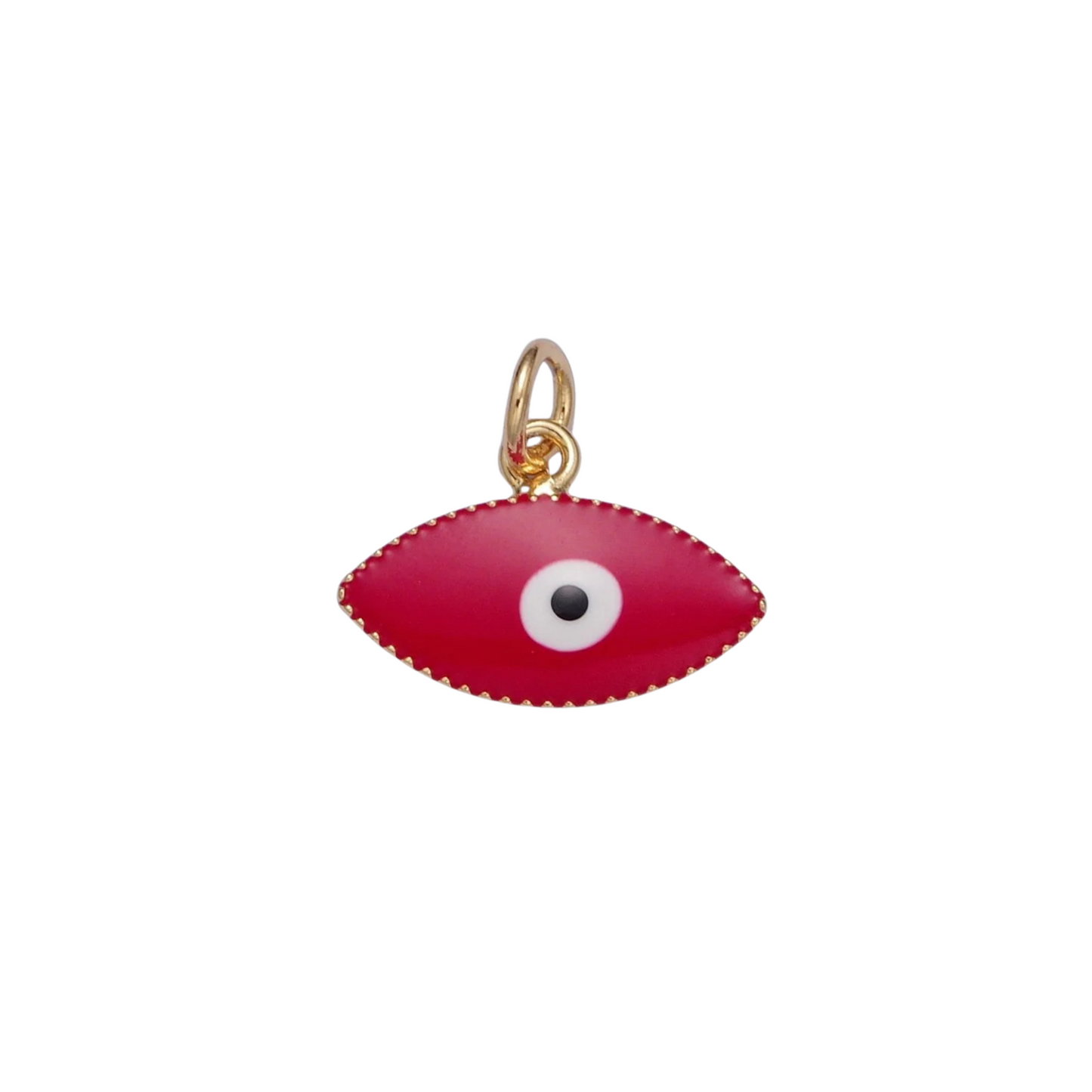 Red Enamel Evil Eye Charm