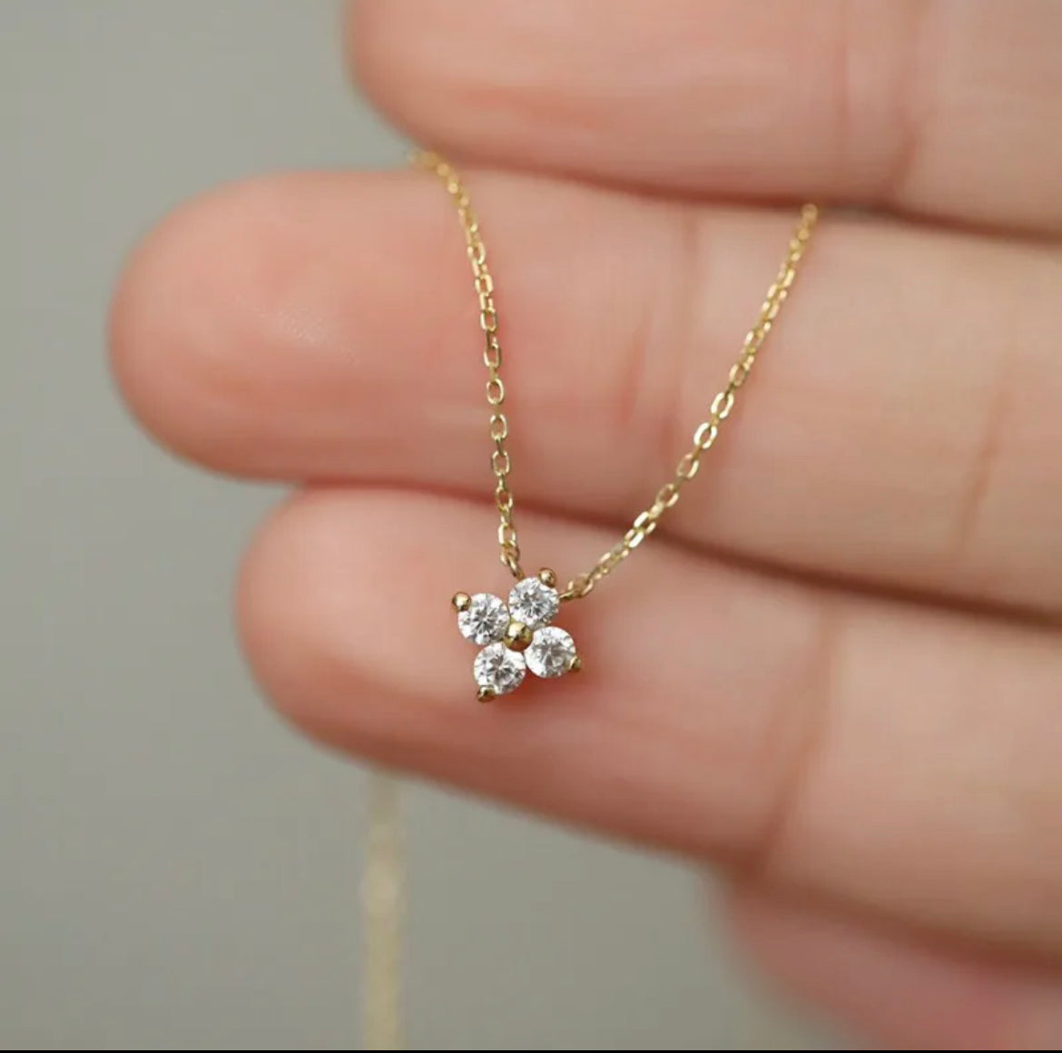 Dainty 4 Leaf Clover Necklace