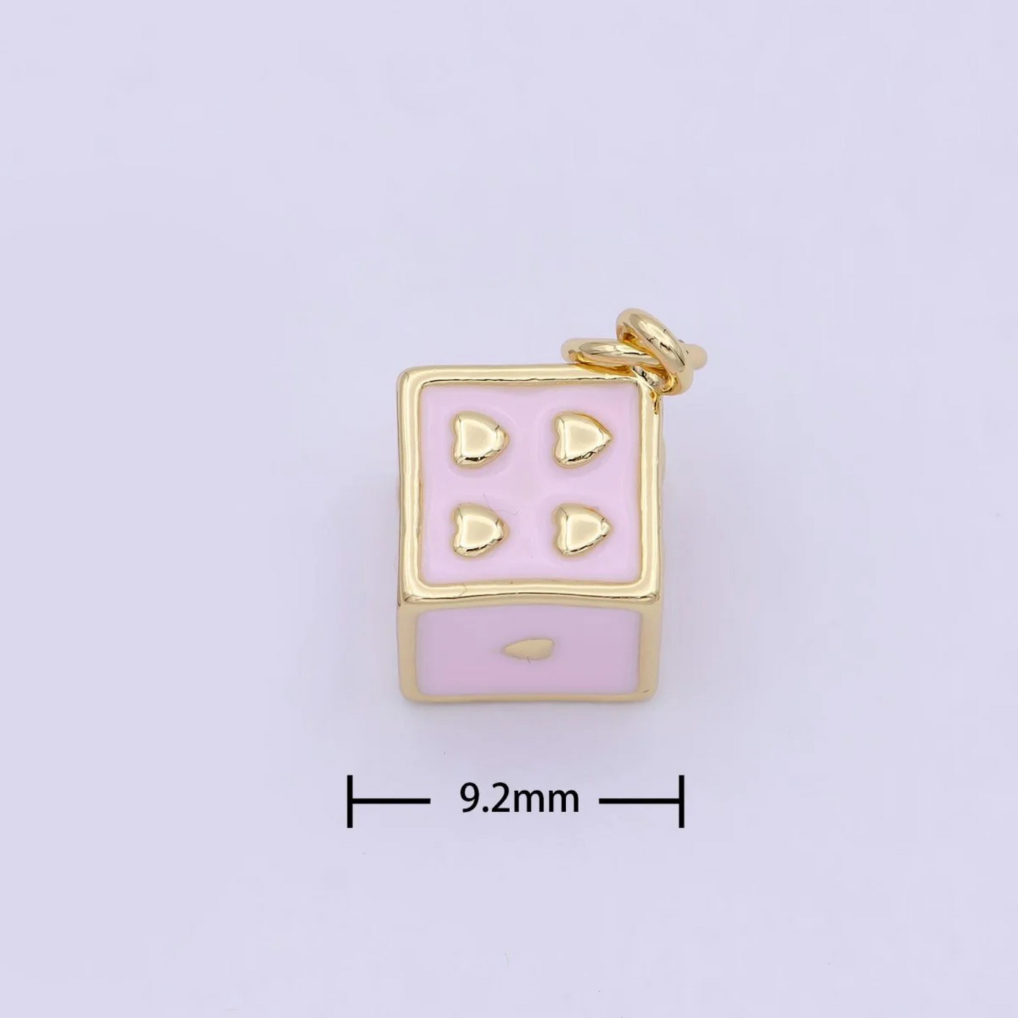 Pink Dice Charm