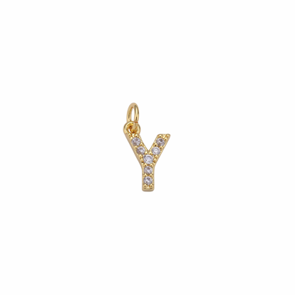 Gold Tiny CZ Initial