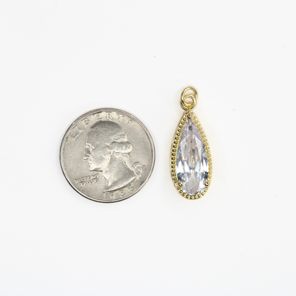 Long CZ Tear Drop