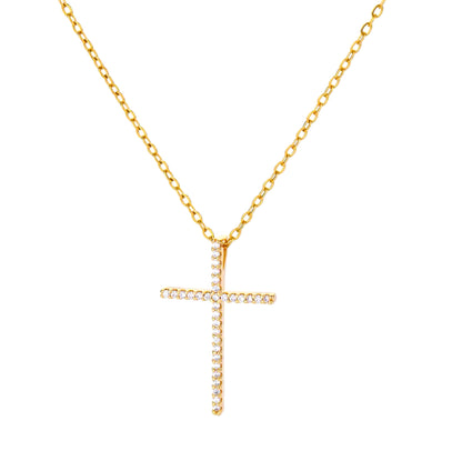 CZ Cross Necklaces