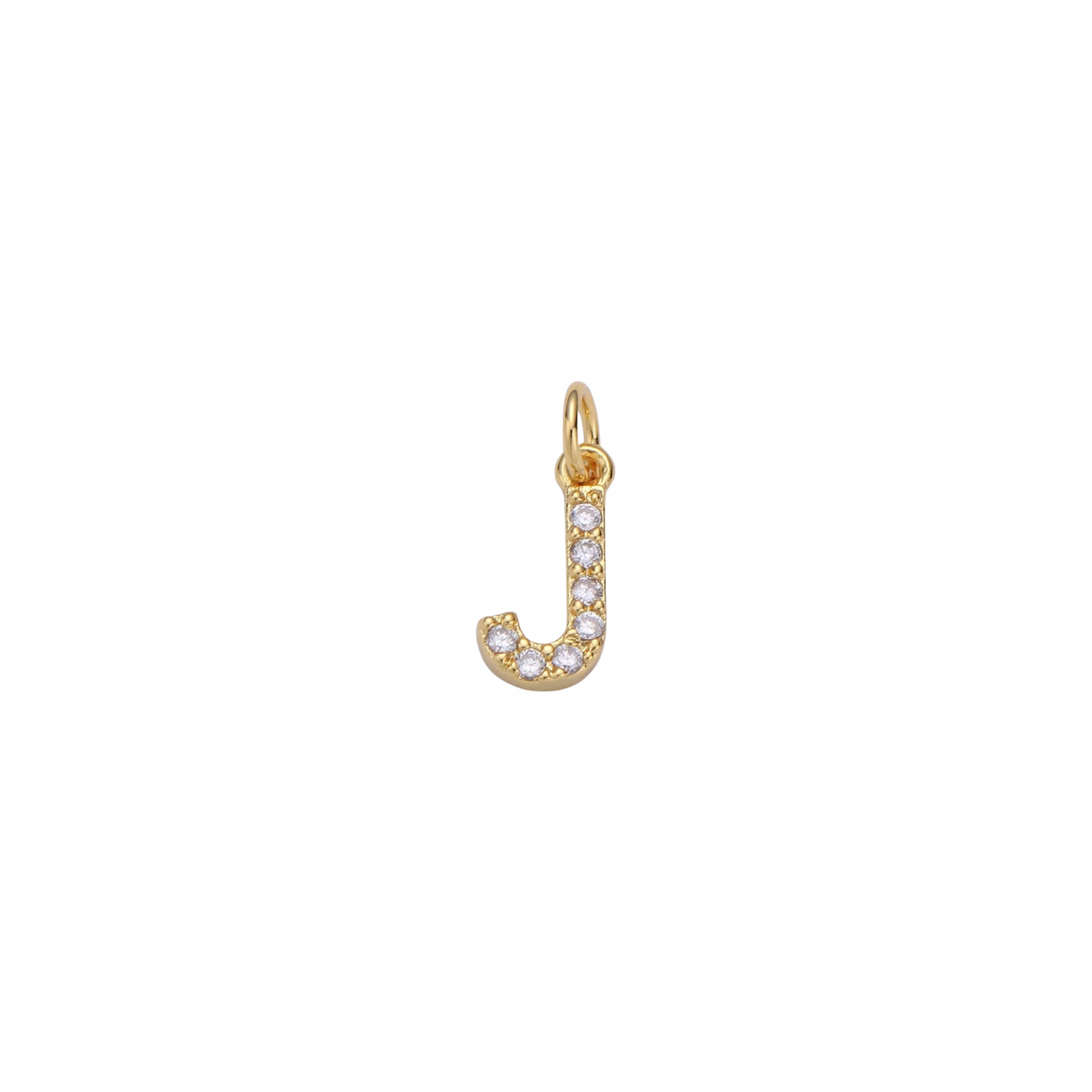 Gold Tiny CZ Initial