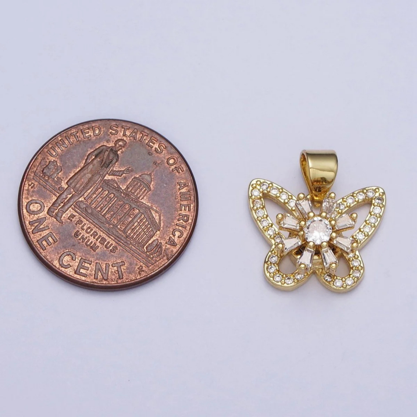 Rotating Flower Butterfly Charm