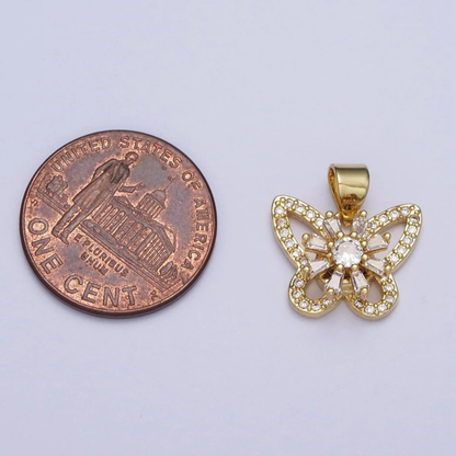 Rotating Flower Butterfly Charm