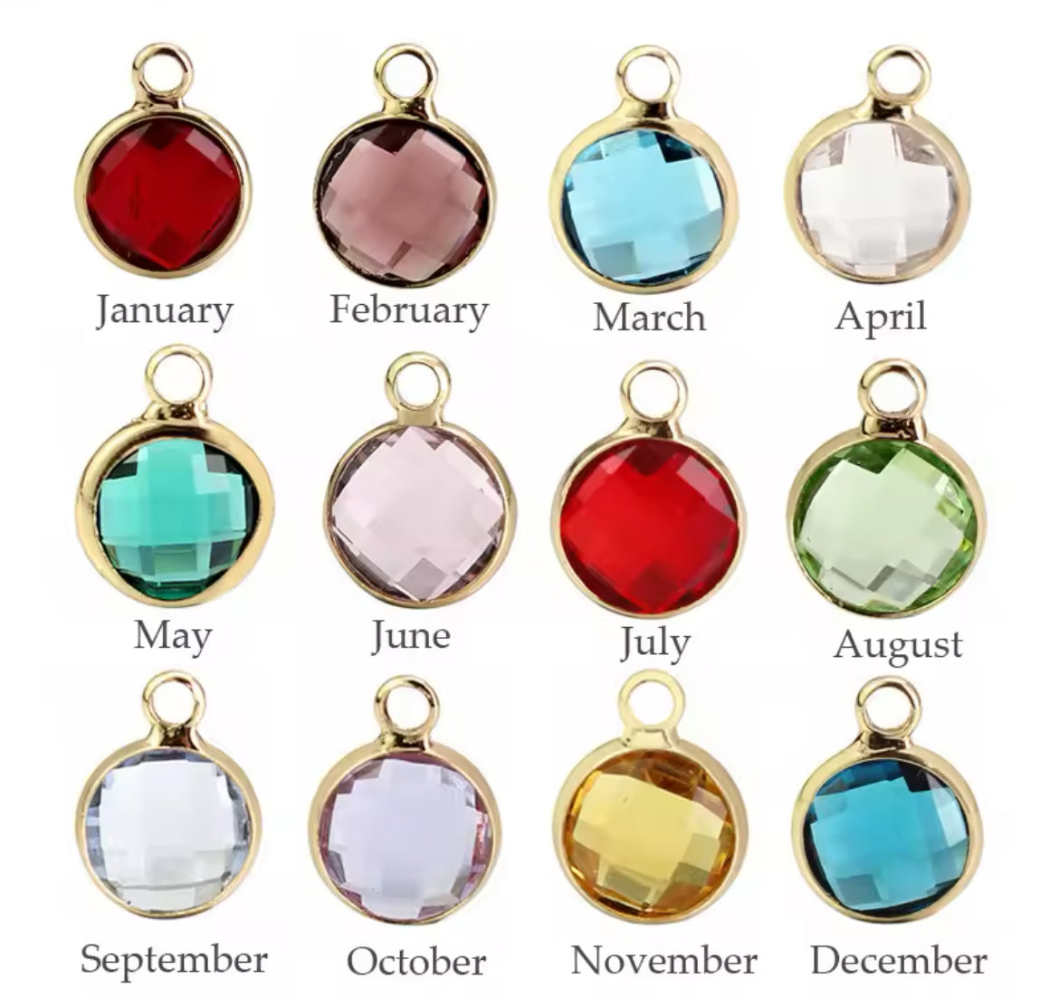 Dainty Round Birthstone