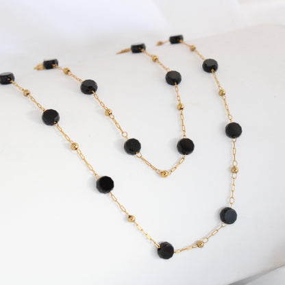 Black Flat Bead Chain Set