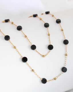 Black Flat Bead Chain Set