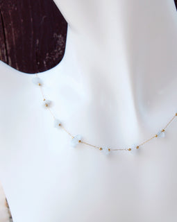 Irregular Beaded Stone Necklace