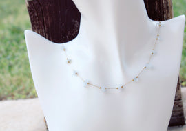 Irregular Beaded Stone Necklace