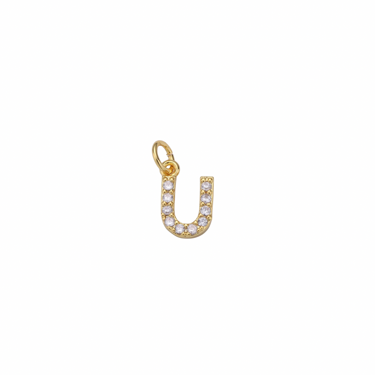 Gold Tiny CZ Initial