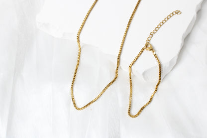 Box Chain Necklace Set