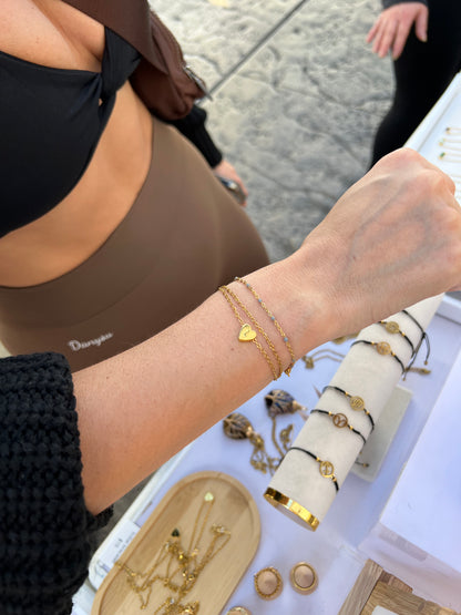 Dainty Enamel Bead Bracelet