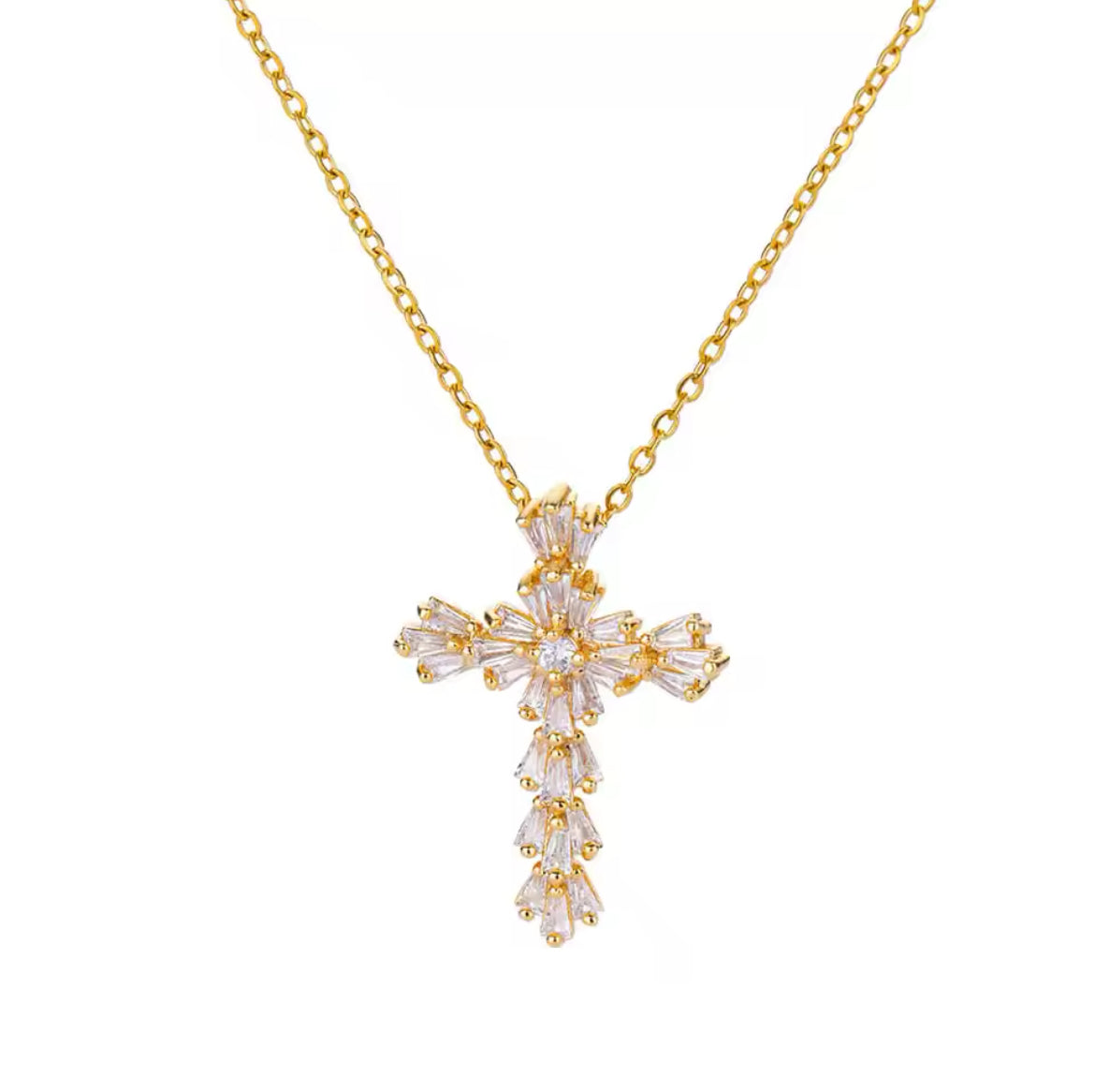 CZ Cross Necklaces