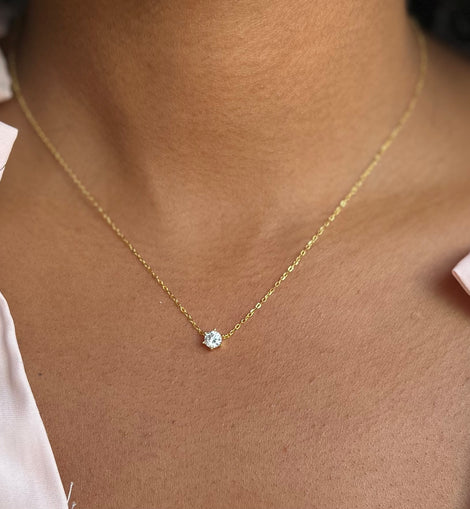 Minimalist Rhinstone Dainty Necklace