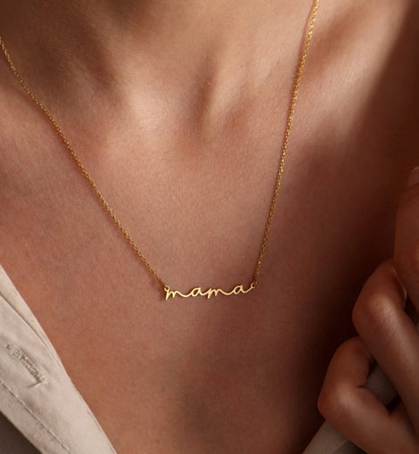 Cursive Mama Necklace