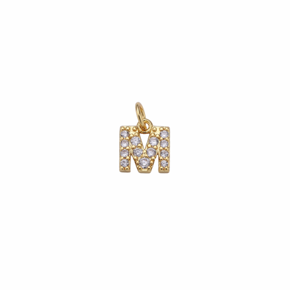 Gold Tiny CZ Initial