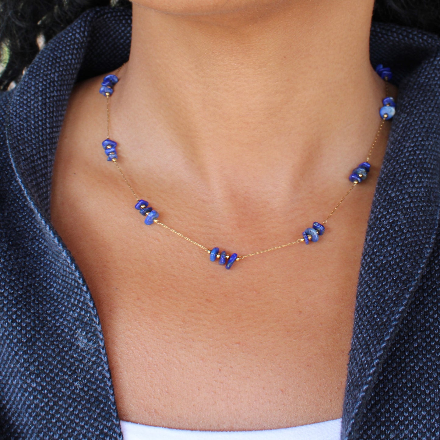 Irregular Stone Dainty Necklace