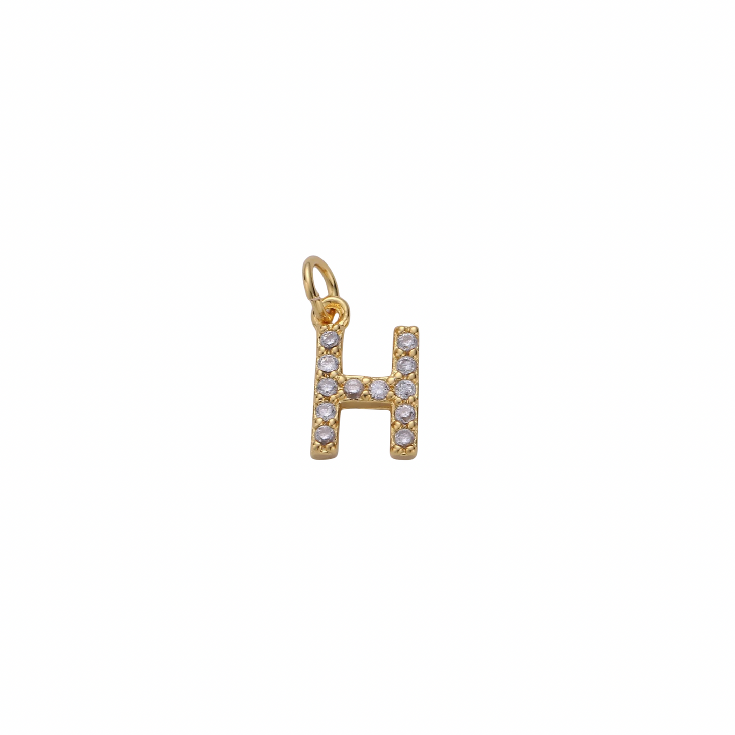 Gold Tiny CZ Initial