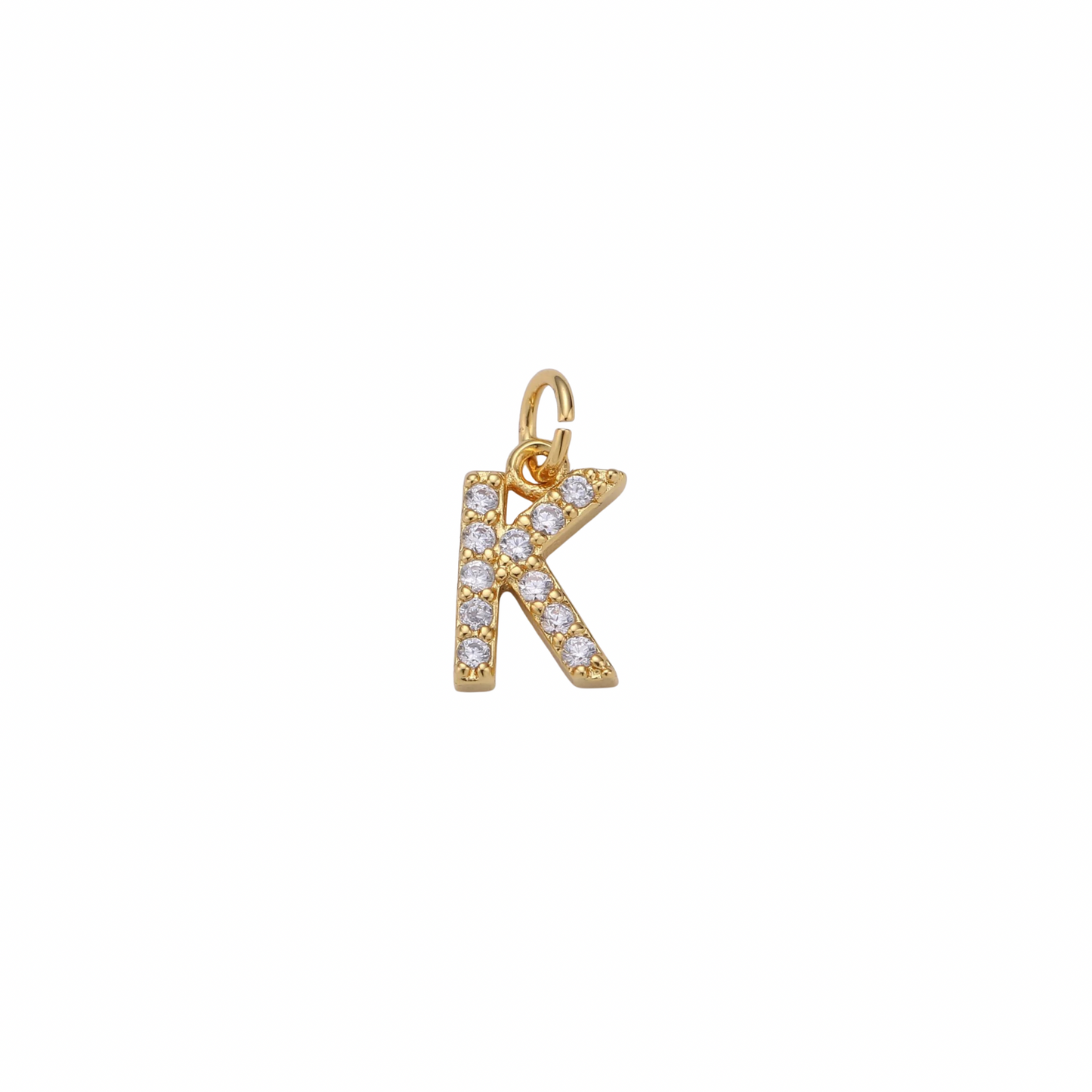 Gold Tiny CZ Initial