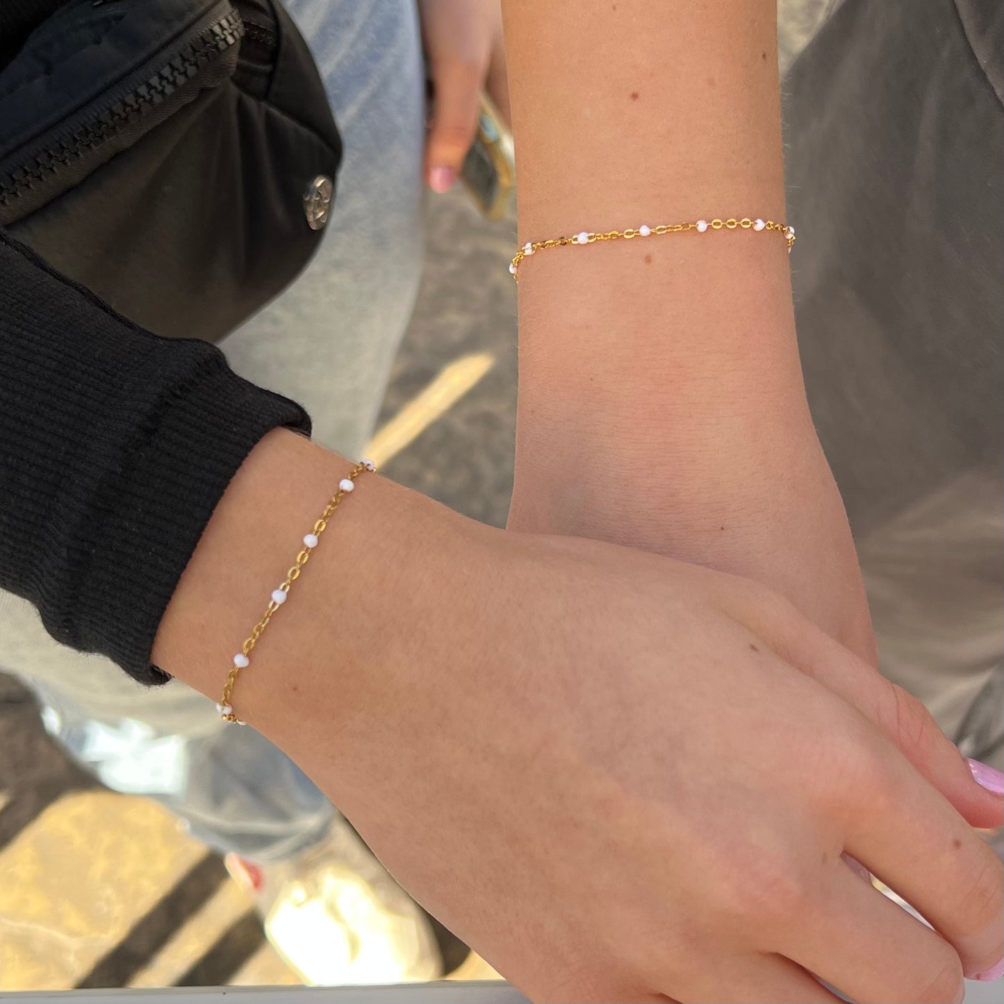 Dainty Enamel Bead Bracelet