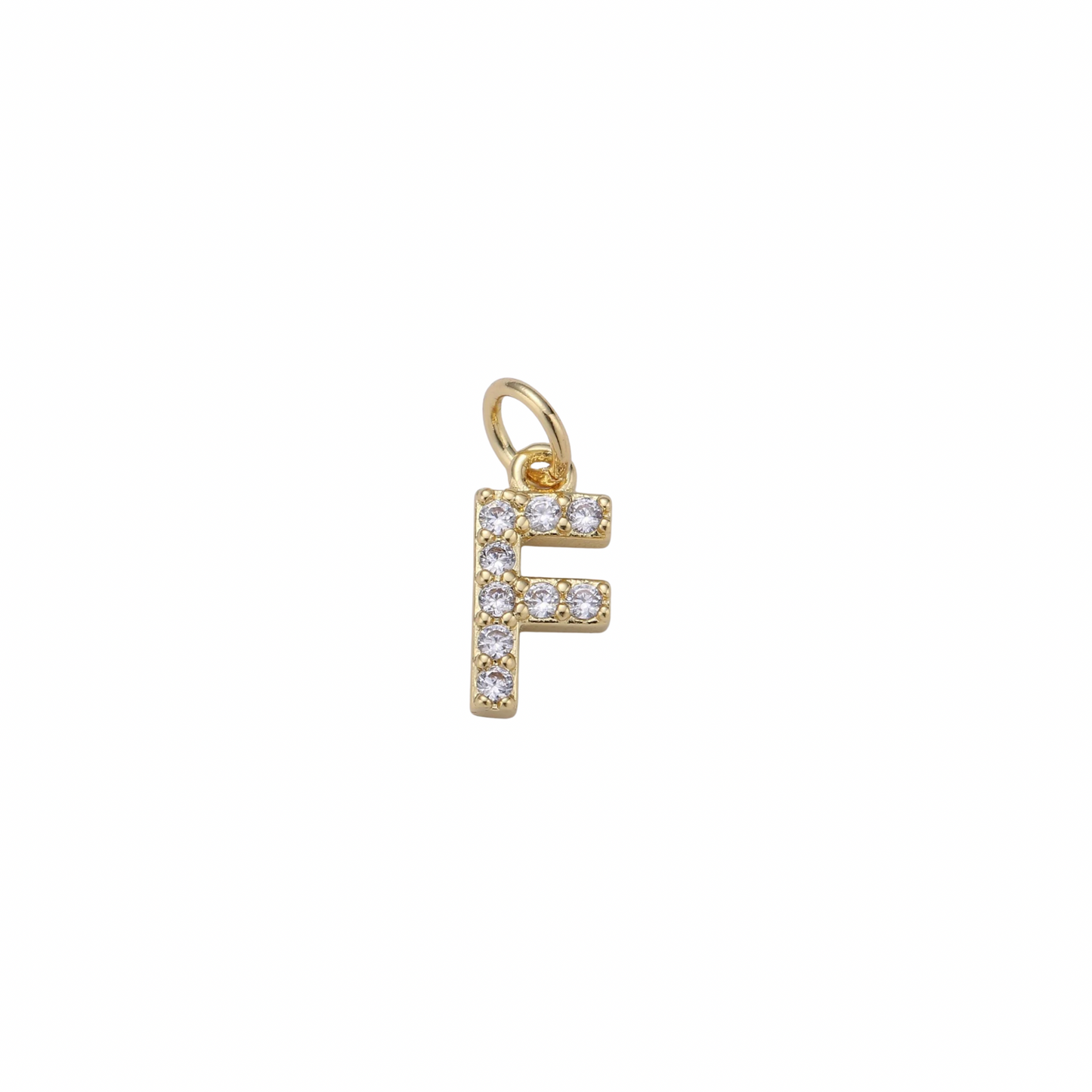 Gold Tiny CZ Initial