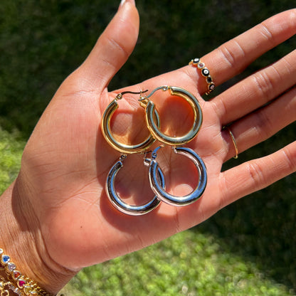 Stylish Chunky Hoops