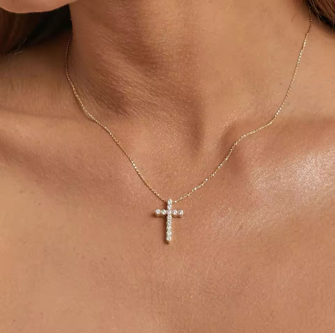 CZ Cross Necklaces