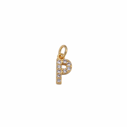 Gold Tiny CZ Initial