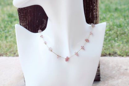 Irregular Beaded Stone Necklace